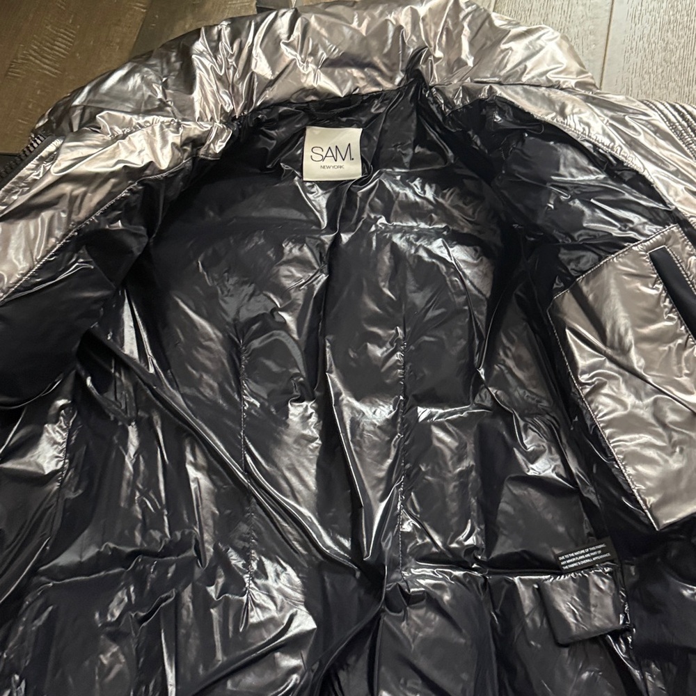 SAM. Silver Puffer Jacket - Picture 5 of 8